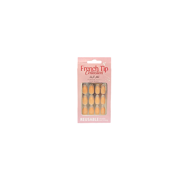 Rose Berry French Tip Nails 19 – 24 pcs