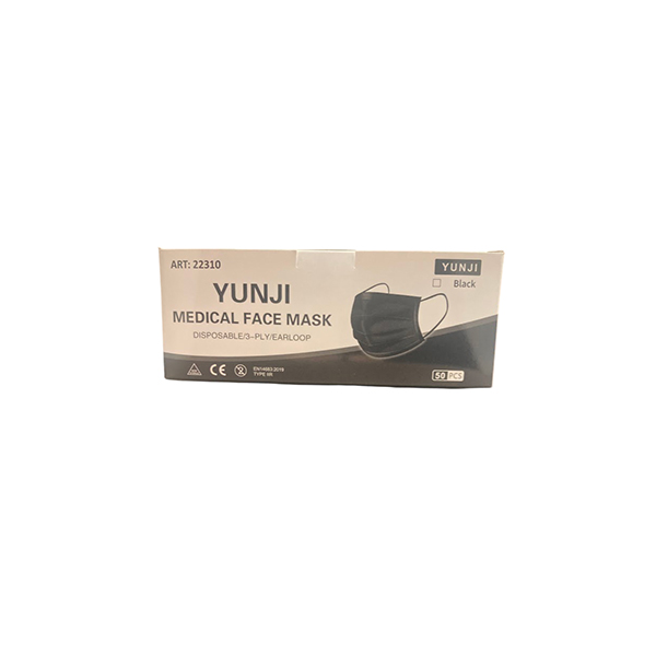 Yunji Medical Face Mask Black – 1 Box 50 pcs